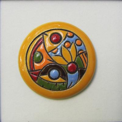 Wild Jungle, medium size round cabochon