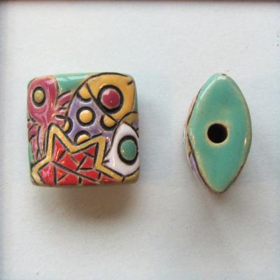 Southern Seas - pillow shaped beads